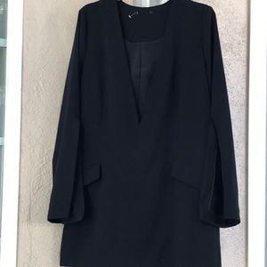 🖤 Forever❣️ 21 long V neck Black dress ❤️